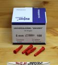 100 Stück Hüfner Universaldübel mit Kragen 5 x 30 mm