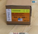 50 Stück 10 x 300 mm Vi-PORT® Tellerkopfschrauben TX40 EU-Zulassung