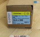 50 Stück 10 x 380 mm Vi-PORT® Tellerkopfschrauben TX40 EU-Zulassung