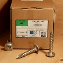 100 Stück 8,0 x 50 mm Tellerkopfschrauben Edelstahl A2 mit EU-Zulassung
