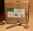 100 Stück 8,0 x 60 mm Tellerkopfschrauben Edelstahl A2 mit EU-Zulassung