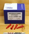 100 Stück Hüfner Universaldübel mit Kragen 6 x 34 mm