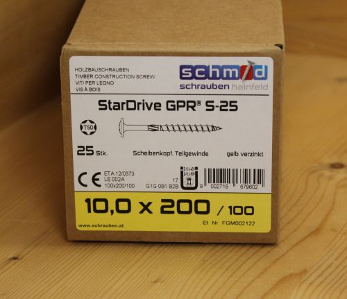 25 Stück 10 x 200 mm Tellerkopfschrauben GPR® S-25 TX50