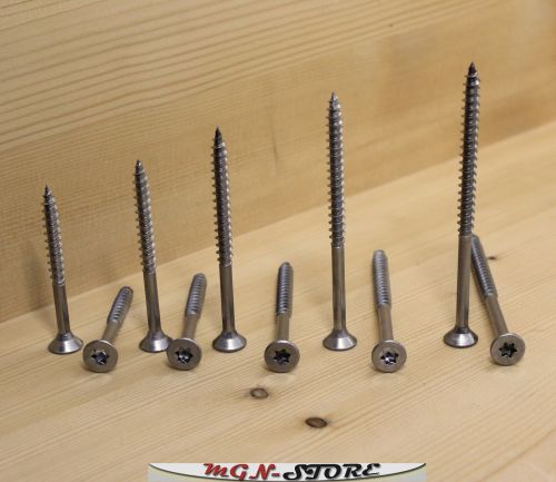 100 Stück V2A Spanplattenschrauben 6,0 x 90 mm TG  TX 30