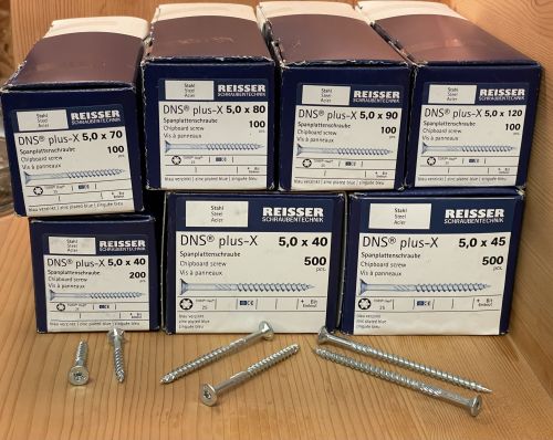 100 Stück 5,0 x 70 mm Reisser DNS® plus X Spanplattenschrauben Teilgewinde Torx®/ttap® 25 + Bit