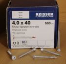 500 Stück Reisser R2 plus 4,0 x 40 mm Spanplattenschrauben Torx TX 20 RUSPERT® silber